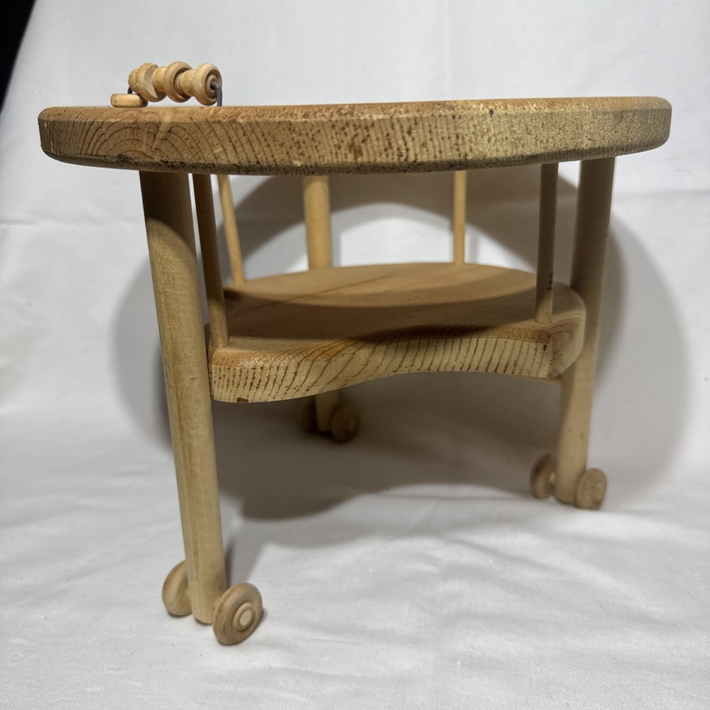 Antique Vintage Primitive Wooden Baby Walker Doll Display Toy Doll Accessory - Picture 3 of 14